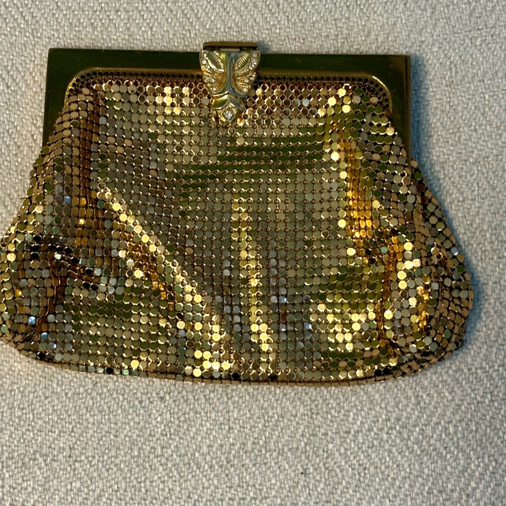 Whiting & Davis Gold Evening Clutch - Women Bags